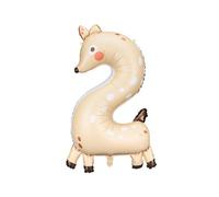 Palloncino in alluminio cerbiatto numero 2 - Marrone