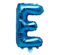 Palloncino in pellicola, 40 cm, blu con lettera E, per riempimento a elio