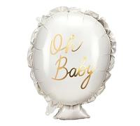 Palloncino in pellicola con scritta Oh Baby 37 x 53 cm - palloncino per elio o aria - palloncino per baby shower baby shower bambino ragazza - palloncino in pellicola come regalo per la nascita -