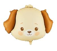 Palloncino in pellicola per cani, 63 x 48,5 cm, per aria o elio, per feste di compleanno per bambini, feste di animali, feste di cuccioli, palloncini in pellicola come decorazione per feste - beige e