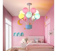 Palloncino Lampadario E27 Lampade A Sospensione Moderno La Stanza Dei Bambini Luce Pendente Macaron Ragazza Cameretta Plafoniera Ferro Battuto,Luce Bianca (6000K) Ø60CM 6 Luci,Ø62cm 8 lights