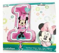 Palloncino Minnie Numero 1 Uno Primo Compleanno 11907