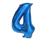 Palloncino multicolore con numeri grandi 6 da 32 pollici 1 2 3 4 5 7 8 9 for compleanno, palloncino for addio al nubilato Per Compleanno(Blue 4)