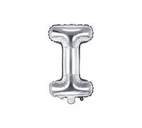 Palloncino Mylar a Forma di Lettera I Argento 35 cm Compleanno Adulto Bambino