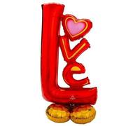 PALLONE MYLAR GIGANTE LOVE BIANCO 73X147 CM sagoma SAN VALENTINO FESTA PARTY