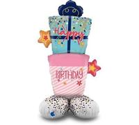 Palloncino mylar airloonz Happy Birthday Pacchetti regalo 47" Cm. 119