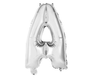 Palloncino Mylar Lettera A Argento Grande 40'' 101 cm