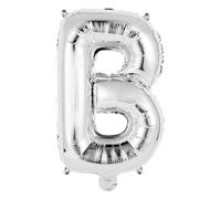 Palloncino Mylar Lettera B Argento Grande 40'' 101 cm