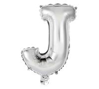 Palloncino Mylar Lettera J Argento Grande 40'' 101 cm