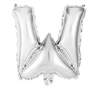Palloncino Mylar Lettera W Argento Grande 40'' 101 cm