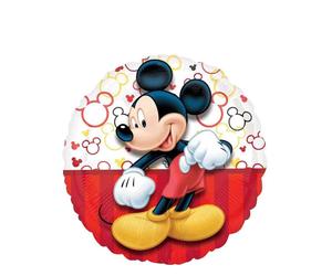Palloncino Mylar Mickey Mouse rosso e bianco 17'' 43 cm