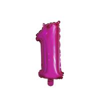 Palloncino Mylar Numero 1 Fucsia Medio 14'' 35 cm