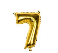 Palloncino Mylar Numero 7 Oro Medio 14'' 35 cm