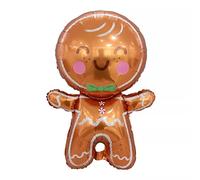 Palloncino natalizio a forma di pan di zenzero, circa 80 x 53 cm, grande, XL, Babbo Natale, albero di Natale, elio, palloncino a forma di elio, per feste e feste, decorazione