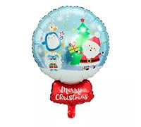Palloncino natalizio in pellicola, circa 67 x 48 cm, grande, XL, Babbo Natale, albero di Natale, elio, palloncini a forma di elio, per feste di Natale, decorazione per feste e 24 decorazioni per la