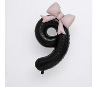 Palloncino nero con numero 9, 101 cm, grande palloncino a elio per decorazioni per feste di compleanno, feste per ragazze