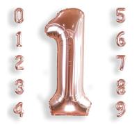 Palloncino Numero 1 Rosa Gold: Grande 101 cm Elio Palloncini Oro Rosa Antico Compleanno 1 Anno Mylar Foil Numeri Gigante Bimba Bambina Giganti per Festa di Baby Shower Anniversario Decorazioni