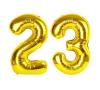 Palloncino numero 23 in oro 101,6 cm, 23 palloncini numerici, decorazioni per il 23° compleanno in oro, 23 anni donne uomini forniture per feste d'oro