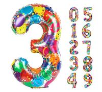 Palloncino numero 3,40 pollici grande palloncino colorato per decorazione compleanno tre anni, 3 13 30 31 decorazioni festa di compleanno per anniversario di matrimonio