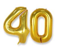 Palloncino Numero 40 Compleanno Oro: Grande 101 cm Elio Palloncini Compleanno 40 Anni Mylar Foil Doro Numeri Gigante GigantiFesta di Anniversario Decorazioni