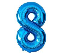 Palloncino numero 8, blu scuro, elio 8, numero di palloncini per 8 decorazioni di compleanno, 40 pollici, 101 cm, blu scuro, 8
