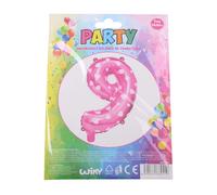 Palloncino Numero 9 Rosa