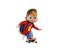 Palloncino Pallone Alvin Foil Mylar Aria Elio Sagomato Cartone Festa Compleanno