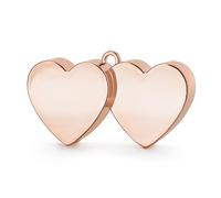 PartyDeco Peso per palloncini a forma di cuore 11,5 × 6 cm per elio, per matrimoni e feste Oro rosa