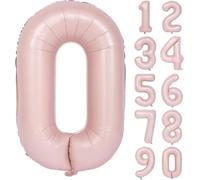 Palloncino rosa 40 pollici opaco rosa numero palloncini 0 ragazze compleanno palloncini rosa elio pellicola Mylar palloncino decorazione compleanno festa banchetto decorazione numero 0