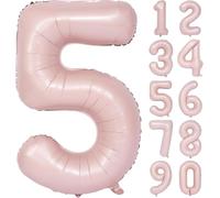 Palloncino rosa 40 pollici opaco rosa numero palloncini 5 ragazze compleanno palloncini rosa elio pellicola Mylar palloncino decorazione compleanno festa banchetto decorazione numero 5