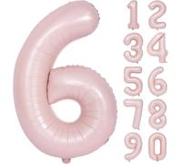 Palloncino rosa 40 pollici opaco rosa numero palloncini 6 ragazze compleanno palloncini rosa elio pellicola Mylar palloncino decorazione compleanno festa banchetto decorazione numero 6