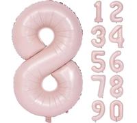 Palloncino rosa 40 pollici opaco rosa numero palloncini 8 ragazze compleanno palloncini rosa elio pellicola Mylar palloncino decorazione compleanno festa banchetto decorazione numero 8