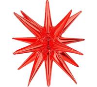 Palloncino rosso a forma di stella con punta 3D, grande palloncino a forma di stella da appendere, decorazione per feste di compleanno, matrimoni, Natale, Capodanno, baby shower ed eventi, 45 cm