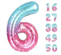 Palloncino stellato da 101 cm con numero 6, 6 palloncini in Mylar elio grande digitale con numeri di compleanno stellati palloncini jumbo per 16° o 61° anniversario decorazioni per feste