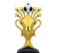 Palloncino trofeo a tema calcio da 5 pezzi dorato con "1" e accenti a forma di stella Ideale for tornei scolastici premi atletici Per Feste(Color 1)