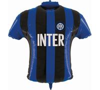 Palloncino Ufficiale Inter a Forma di Maglia - Pallone Foil Nero e Blu 63 x 65 cm per Compleanno, Festa Calcio e Decorazioni Party Tifosi Interisti