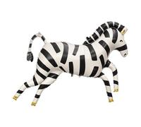 PartyDeco Palloncino Zebra in alluminio 115 x 85 cm - Nero