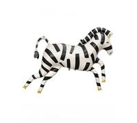 Palloncino Zebra in alluminio 115 x 85 cm - Nero