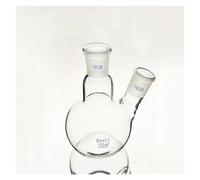 Pallone a forma obliqua a due colli da 150 ml | Bocca rettificata standard 19/26 | Vetreria da laboratorio a fondo piatto