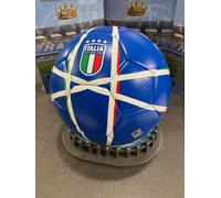 Pallone Calcio Italia FIGC Cuoio Misura N°5 Palla Azzurri Originale Ufficiale