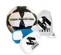 Pallone con i colori della tua squadra del cuore Bianconera + un portamerenda doppio scomparto e una sacca in nylon entrambi personalizzati regalo tifoso scuola pranzo asilo bianco nero