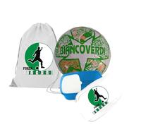 Pallone con i colori della tua squadra del cuore Biancoverde Avellino + un portamerenda doppio scomparto e una sacca in nylon entrambi personalizzati regalo tifoso scuola pranzo asilo irpinia