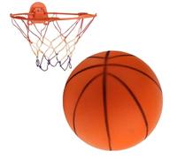 Pallone da basket airless - Pallone da basket ad alta densità silenzioso per interni, senza rumore, per allenamento per bambini, ragazze, ragazzi, familiari e amici