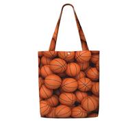 Pallone da basket arancione,Borse della spesa riutilizzabili, borse per la spesa, borsa a tracolla in tela di grande capacità