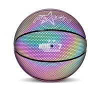 Pallone da basket luminoso, Pallone da basket luminoso luminoso per il gioco notturno, Dimensione 7 Nero Luminoso Pallacanestro Night Game Light Up Glow Basket Ball Idee Regalo Per Adolescenti Ragazzi