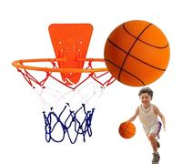 Pallone da basket morbido da interno - Pallone da basket silenzioso con cerchio - Pallone da basket senza rumore - Palloncini da basket morbidi | per il gioco in appartamento di ginnastica a casa, l