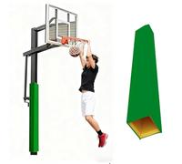 Pallone da basket quadrato, 28 x 28 cm, protezione di sicurezza contro gli urti, giallo/verde, per canestro da basket e resistente agli urti, ideale per campi e giochi all'aperto