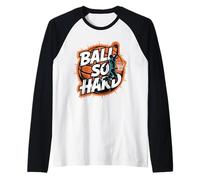 Pallone da Basket So Hard Design Maglia con Maniche Raglan