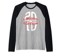 Pallone da Calcio 16 Anni, Edizione Limitata 2010, per Il 16° Compleanno Maglia con Maniche Raglan