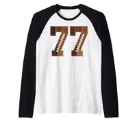 Pallone da Calcio 77 con Numero di Squadra retrò Maglia con Maniche Raglan